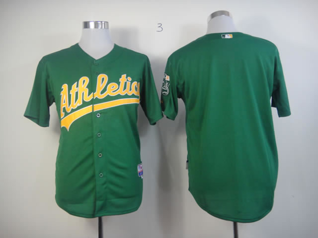 Men Oakland Athletics Blank Green MLB Jerseys->youth mlb jersey->Youth Jersey